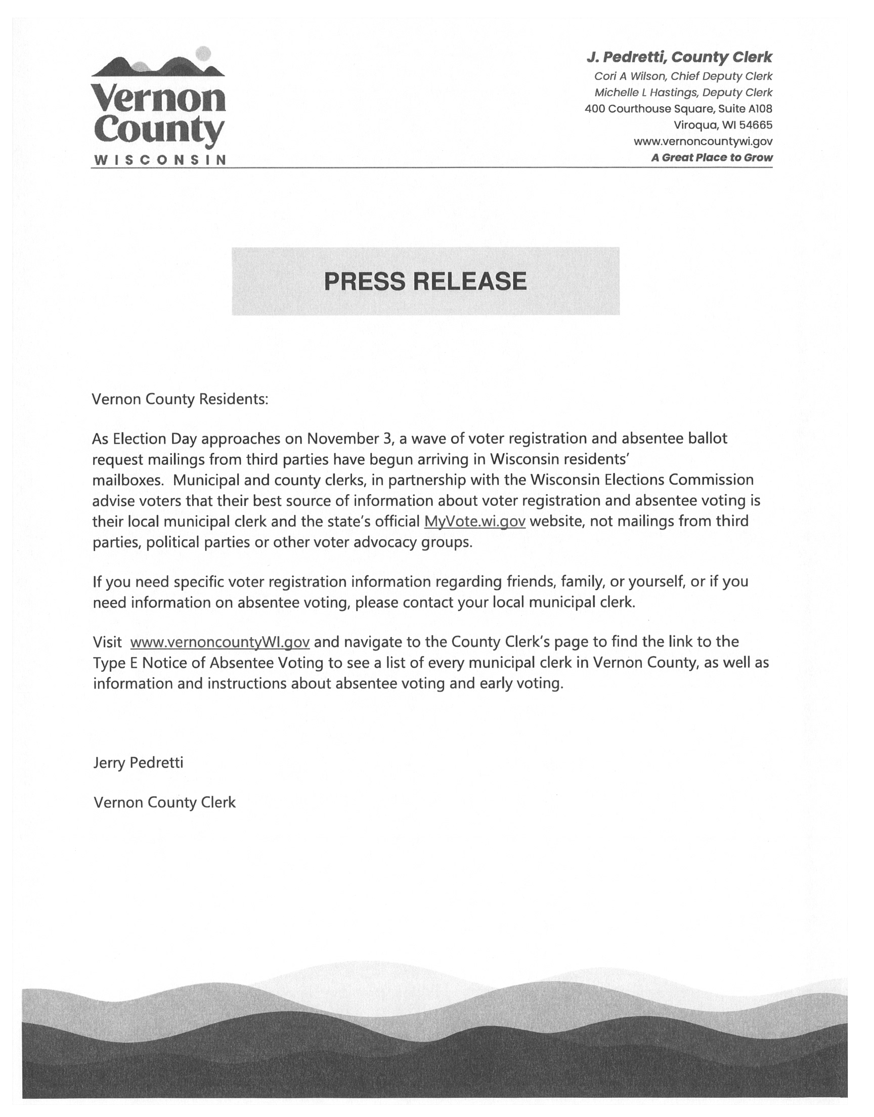 Election Press Release